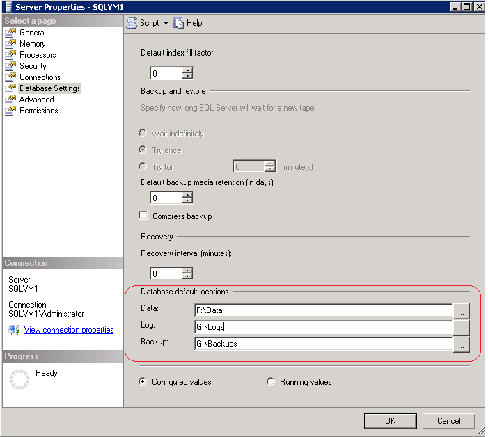 Задать расположение. Установка 1с MS SQL. База данных по умолчанию MS SQL. Страж база данных по умолчанию. Параметры представления даты MSSQL.