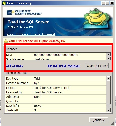 toad for sql server license key