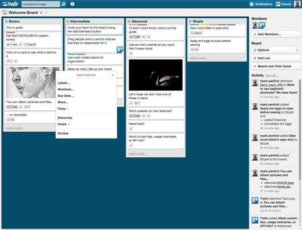 Make sense of the big picture with Trello's boards