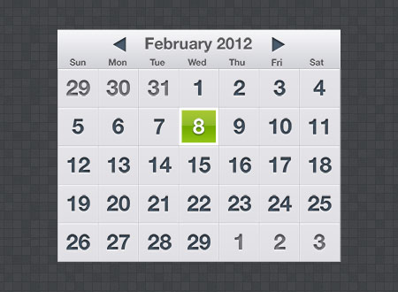 instantShift - Beautiful Free Calendar PSD Designs