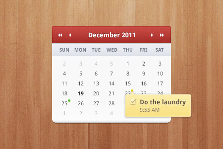 instantShift - Beautiful Free Calendar PSD Designs