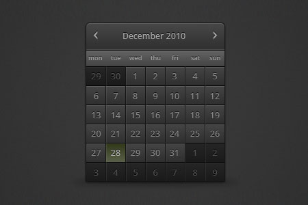 instantShift - Beautiful Free Calendar PSD Designs