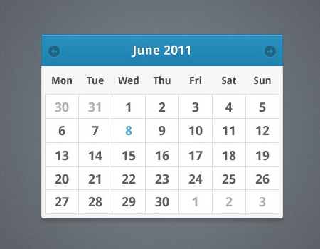 instantShift - Beautiful Free Calendar PSD Designs