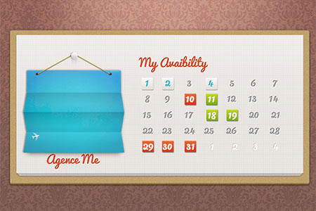 instantShift - Beautiful Free Calendar PSD Designs