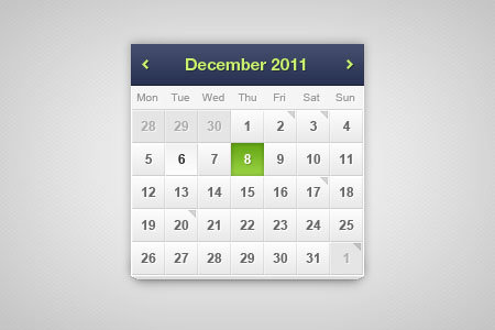 instantShift - Beautiful Free Calendar PSD Designs