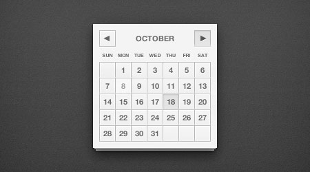 instantShift - Beautiful Free Calendar PSD Designs