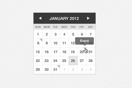 instantShift - Beautiful Free Calendar PSD Designs