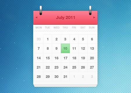 instantShift - Beautiful Free Calendar PSD Designs