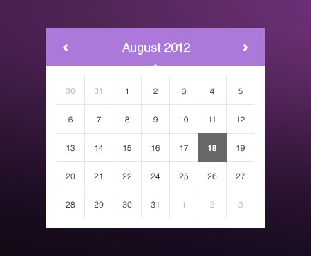 instantShift - Beautiful Free Calendar PSD Designs