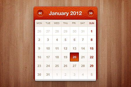 instantShift - Beautiful Free Calendar PSD Designs