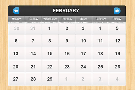 instantShift - Beautiful Free Calendar PSD Designs