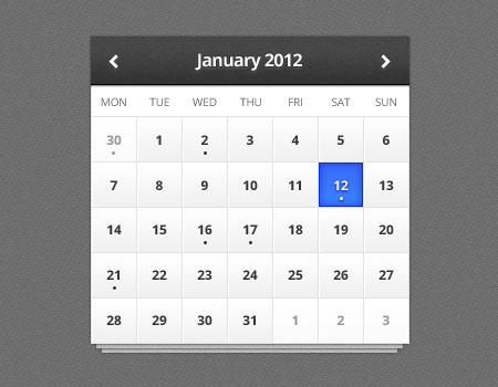 instantShift - Beautiful Free Calendar PSD Designs