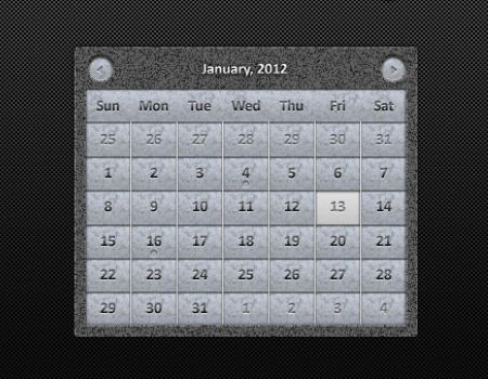 instantShift - Beautiful Free Calendar PSD Designs