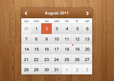 instantShift - Beautiful Free Calendar PSD Designs