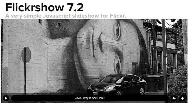 Javascript的幻灯片Flickr的图片：Flickrshow