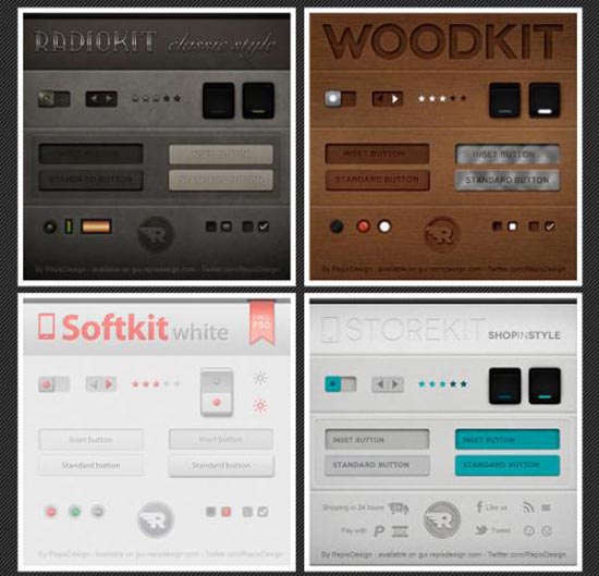 11. 4 UI Kits by RepixDesign