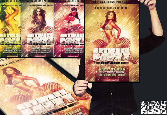 FREEMIUM artwork party flyer psd