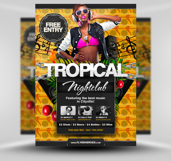 Tropical Summer Flyer Template