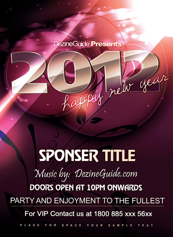 Download Free Happy New Year Flyer/Poster Template 