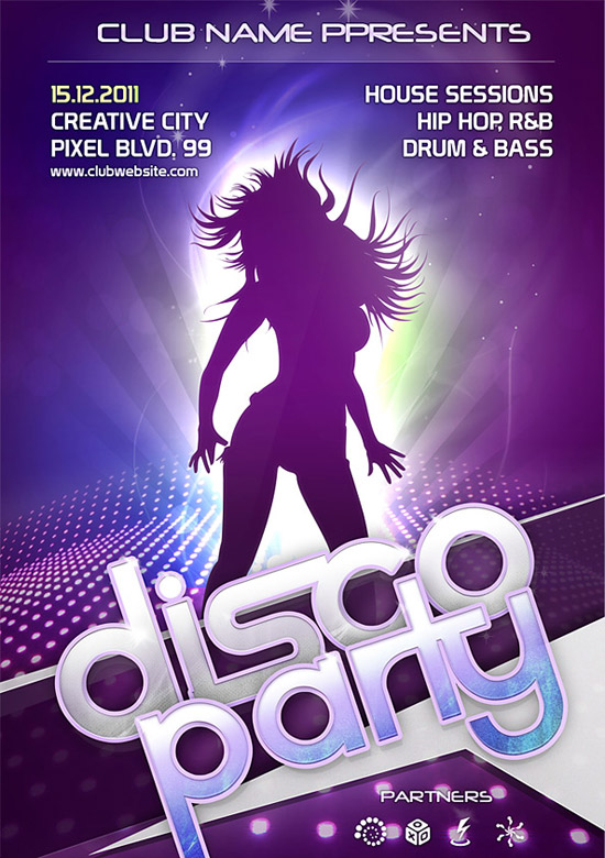 Night Club Flyer PSD Template 