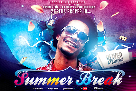 Free PSD Summer Break Flyer Template