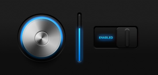 Glowing Volume Knob & Switch (PSD)