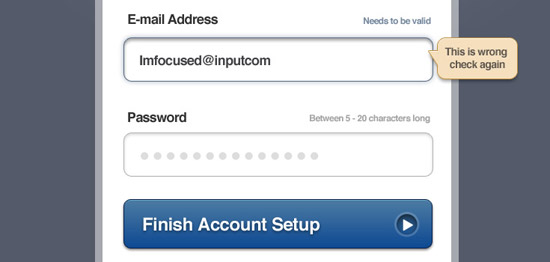 Account Setup Form (PSD)