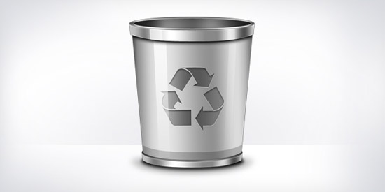 Recycle bin icon (PSD)