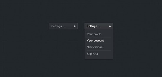 Dark Select Box / Dropdown (PSD)