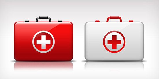 First-Aid medical kit icon (PSD)