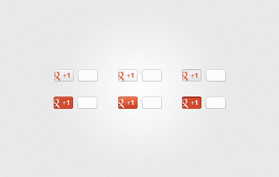 New (Version 2) Google +1 Buttons (PSD)