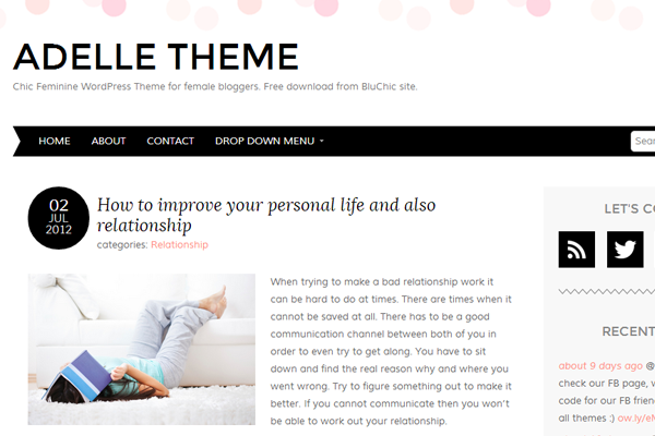 Wordpress Adelle theme template design website