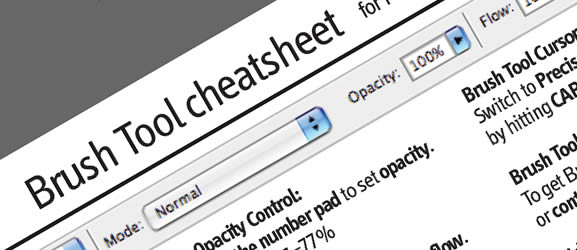 Photoshop Brush Tool Cheatsheet