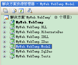 搭建你的Spring.Net+Nhibernate+Asp.Net Mvc 框架 （二）创建你的项目第2张