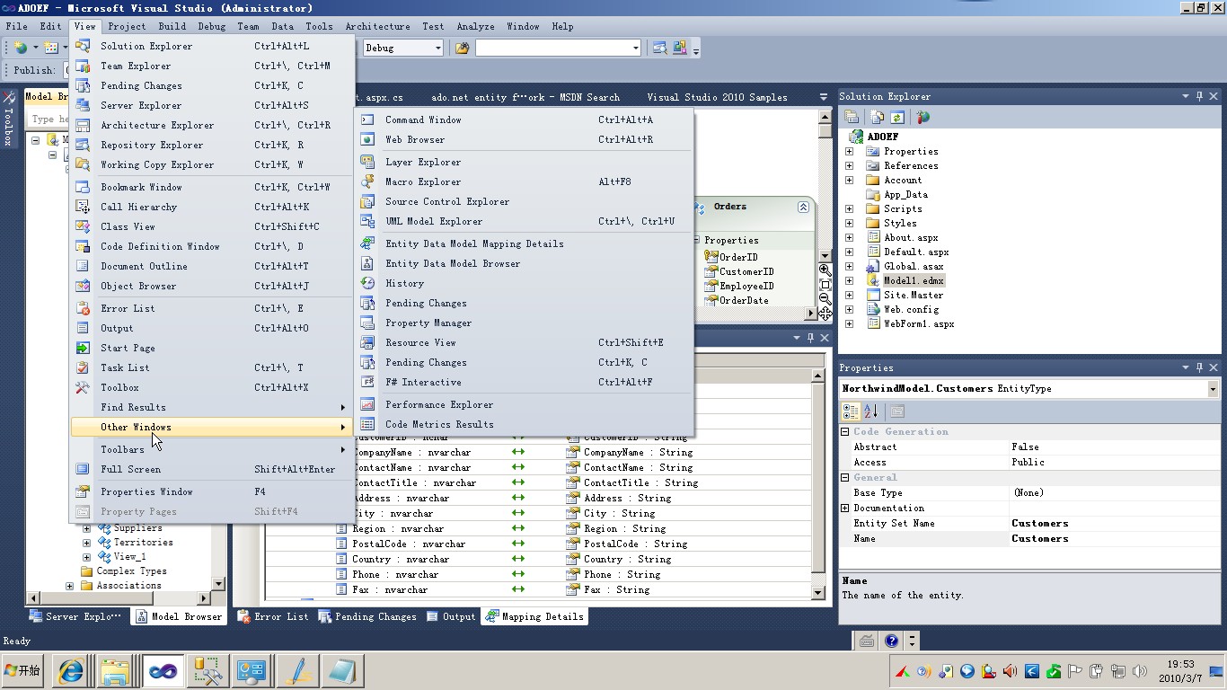 Entity mysql. SQLITE icon entity Framework.